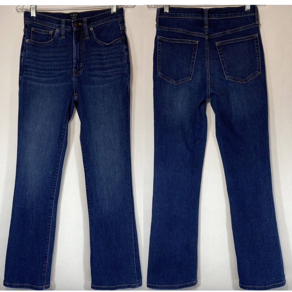 J. Crew High Rise Bootcut Stretch Jeans Size 27 Blue Denim Medium Wash